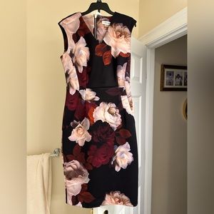 Calvin Klein Floral Sheath Dress - size 6 - worn only a handful of times